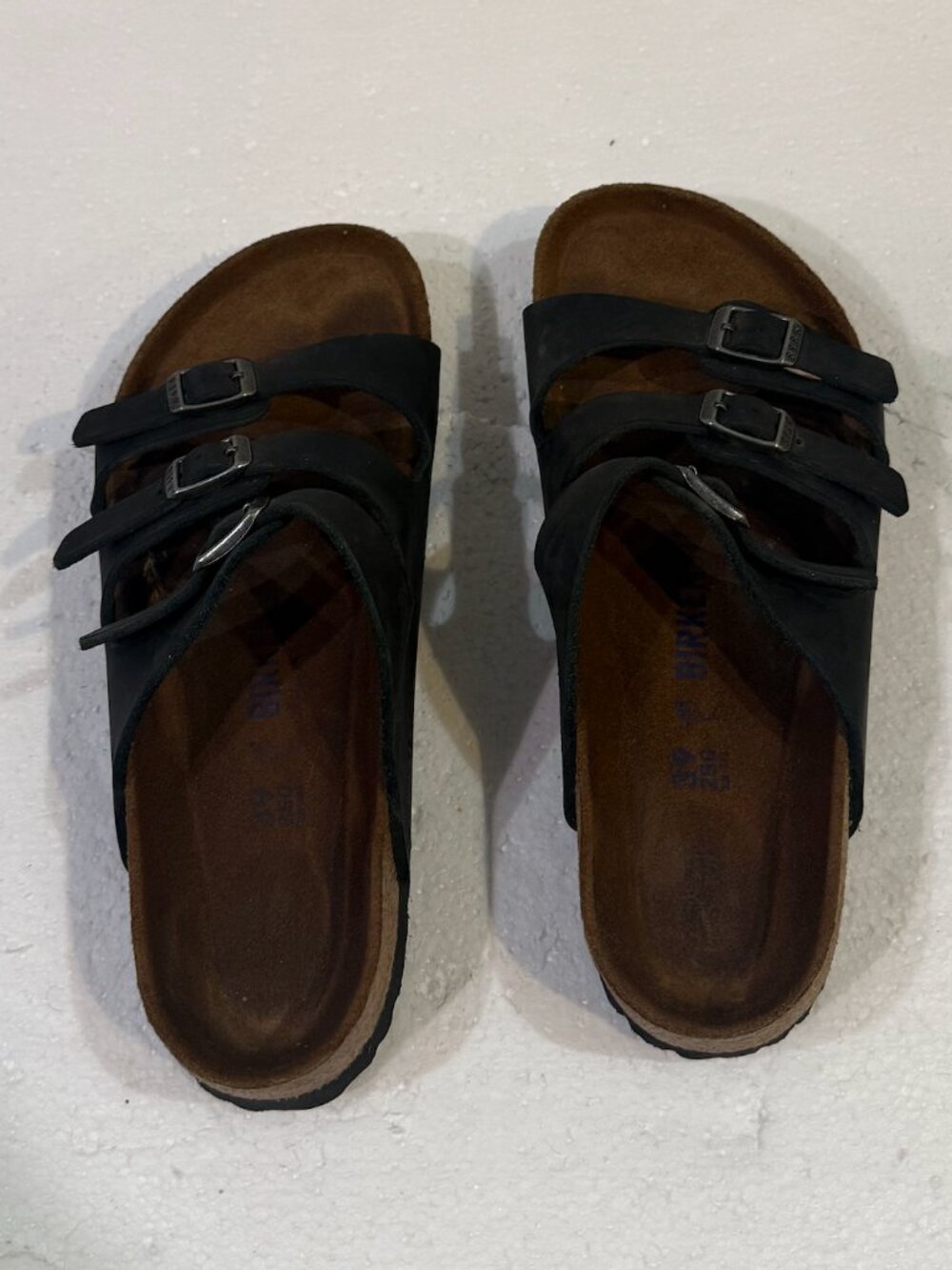 BIRKENSTOCK Florida Women's Black Soft Footbed Size EU 39 Women's Size 8 US